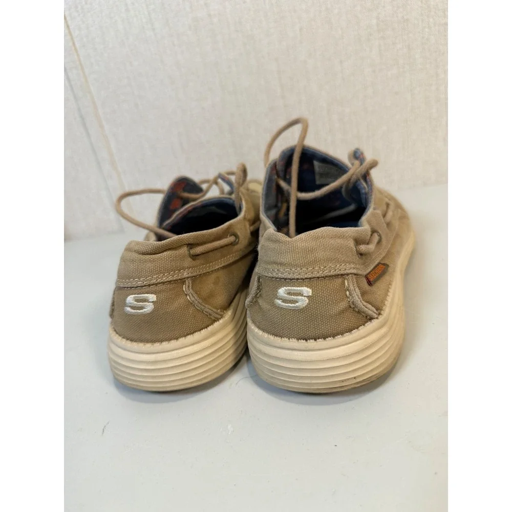 Skechers Boat Shoe Men 8.5 Melec Classic Fit Round‎ Toe 64644 Lace Up